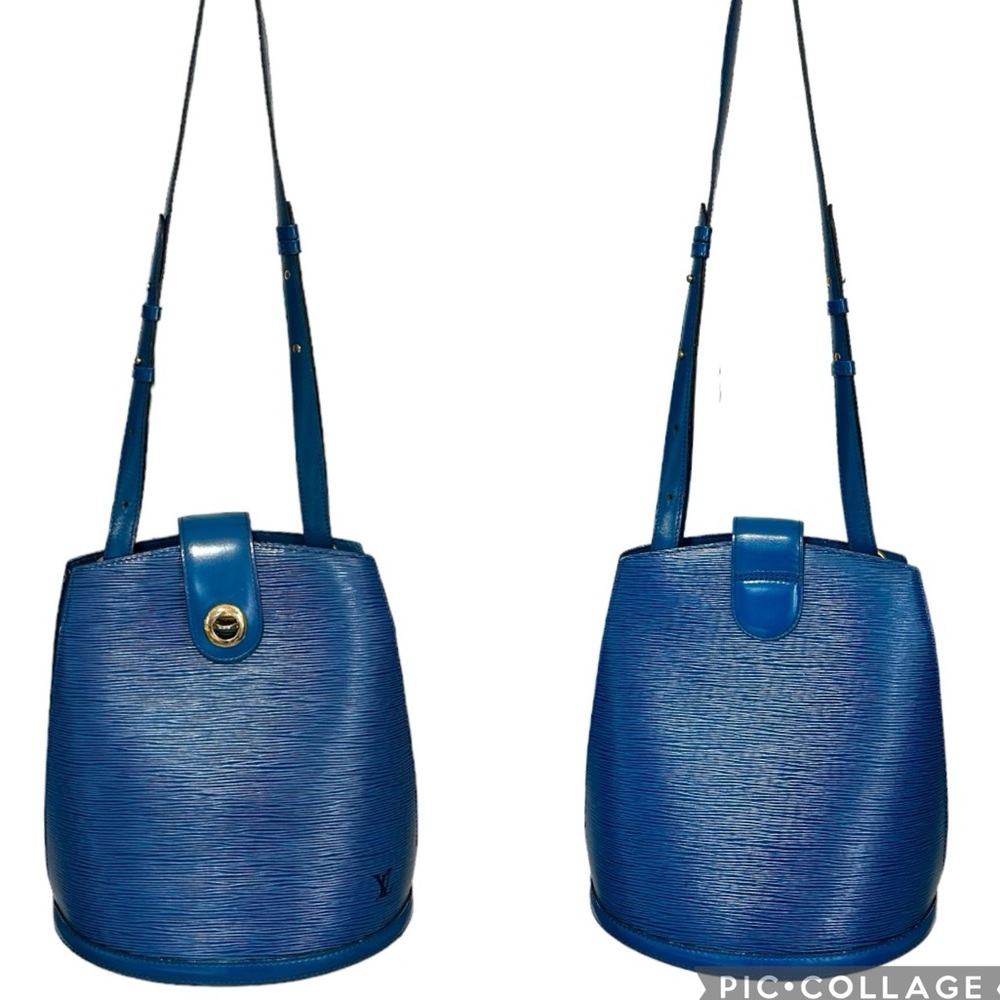 SALE! 💙Vintage 1993 LV Cluny Blue Epi Leather Bucket Bag - Picture 3 of 15